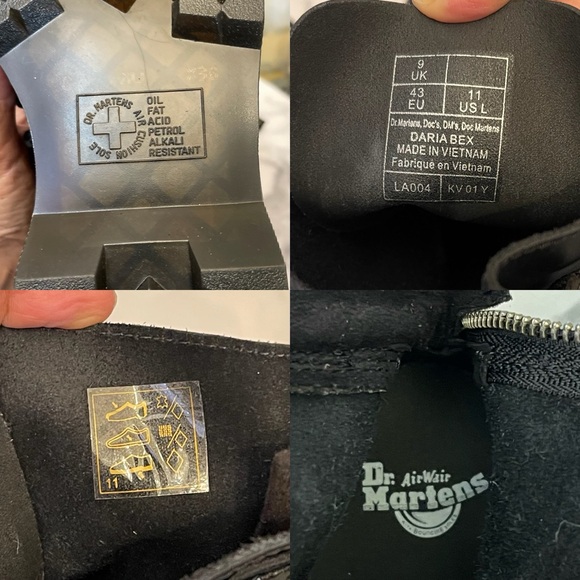 Dr. Martens Daria Bex Boots Grommets Leather Ankle Lucido Patent Lamper 11 EUC - Picture 6 of 9